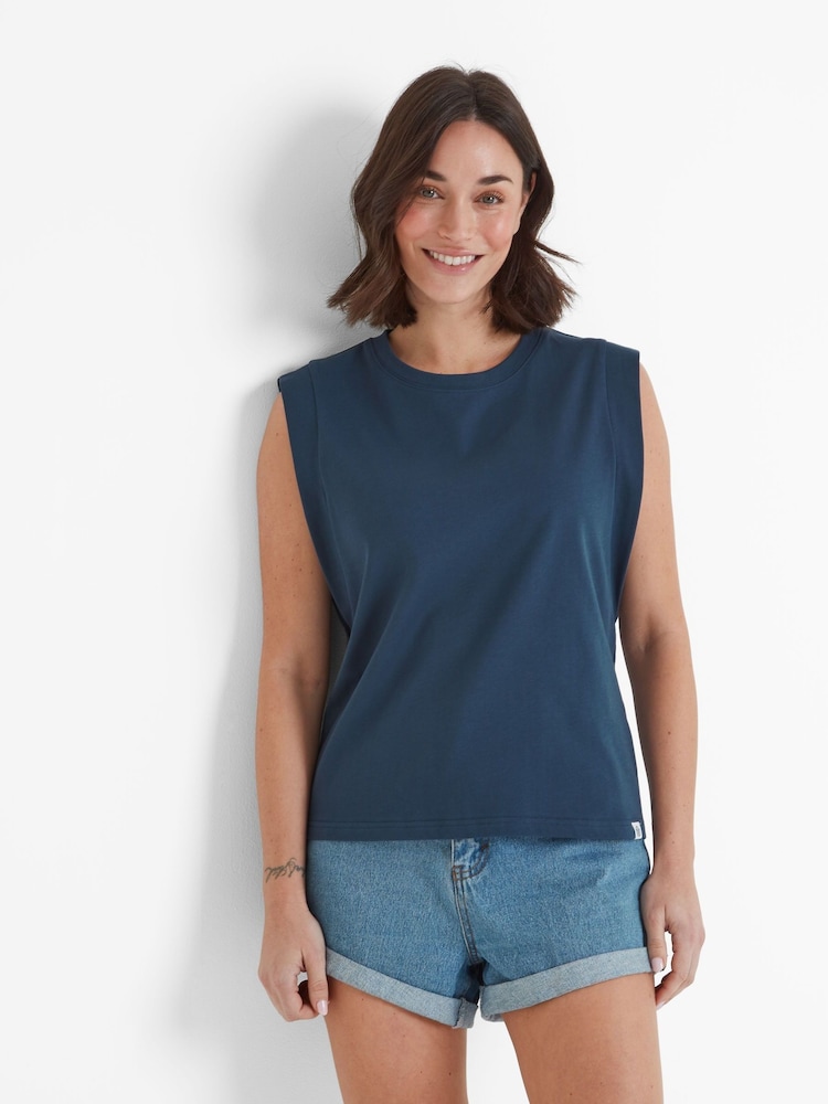 Tog 24 Blue Womens April 100% Cotton Vest - Image 2 of 6