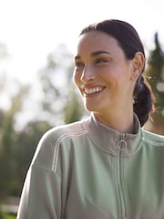 Tog 24 Green Womens Larelle Zip Neck Sweatshirt - Image 1 of 8