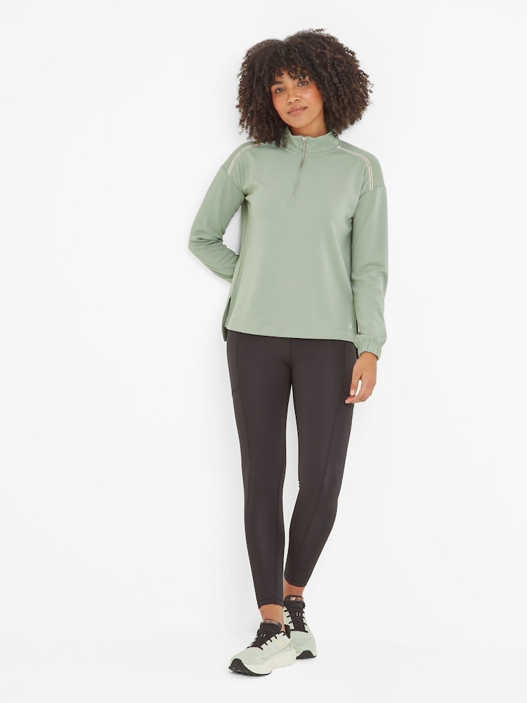 Tog 24 Green Womens Larelle Zip Neck Sweatshirt - Image 2 of 8