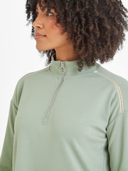 Tog 24 Green Womens Larelle Zip Neck Sweatshirt - Image 6 of 8