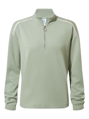 Tog 24 Green Womens Larelle Zip Neck Sweatshirt - Image 8 of 8