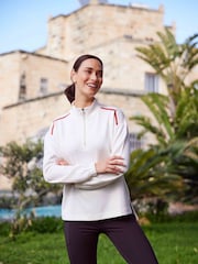 Tog 24 Cream Womens Larelle Zip Neck Sweatshirt - Image 1 of 8