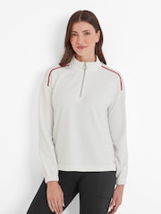 Tog 24 Cream Womens Larelle Zip Neck Sweatshirt - Image 3 of 8