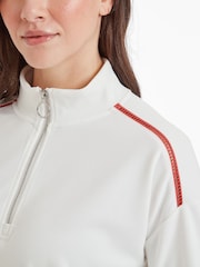 Tog 24 Cream Womens Larelle Zip Neck Sweatshirt - Image 6 of 8
