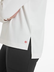 Tog 24 Cream Womens Larelle Zip Neck Sweatshirt - Image 7 of 8