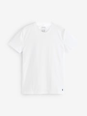 Polo Ralph Lauren Blue Chrome Slim 100% Cotton T-Shirts 3 Pack - Image 4 of 4