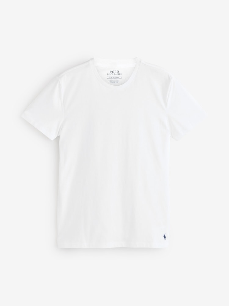 Polo Ralph Lauren Blue Chrome Slim 100% Cotton T-Shirts 3 Pack - Image 4 of 4