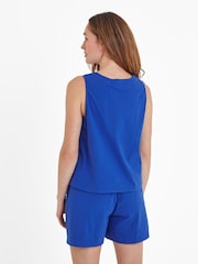 Tog 24 Blue Womens Zuzanna Short Sleeve 100% Cotton Ultramarine Shirt - Image 4 of 7