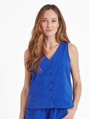 Tog 24 Blue Womens Zuzanna Short Sleeve 100% Cotton Ultramarine Shirt - Image 5 of 7