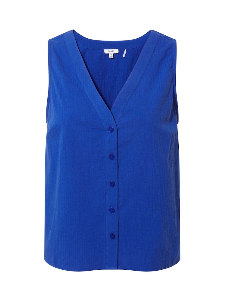 Tog 24 Blue Womens Zuzanna Short Sleeve 100% Cotton Ultramarine Shirt - Image 7 of 7