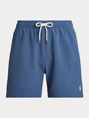 Polo Ralph Lauren Blue Traveler Mid Length Trunk Swim Shorts - Image 5 of 5