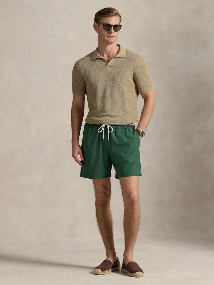 Polo Ralph Lauren Green Traveler Mid Length Trunk Swim Shorts - Image 2 of 5 Polo Ralph Lauren Green Traveler Mid Length Trunk Swim Shorts - Image 2 of 5