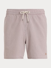 Polo Ralph Lauren Red Stripe Traveler Mid Length Trunk Swim Shorts - Image 1 of 1