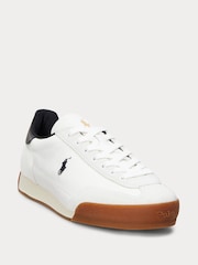 Polo Ralph Lauren White Hester PP Sneakers Low Top Lace Trainers - Image 2 of 4