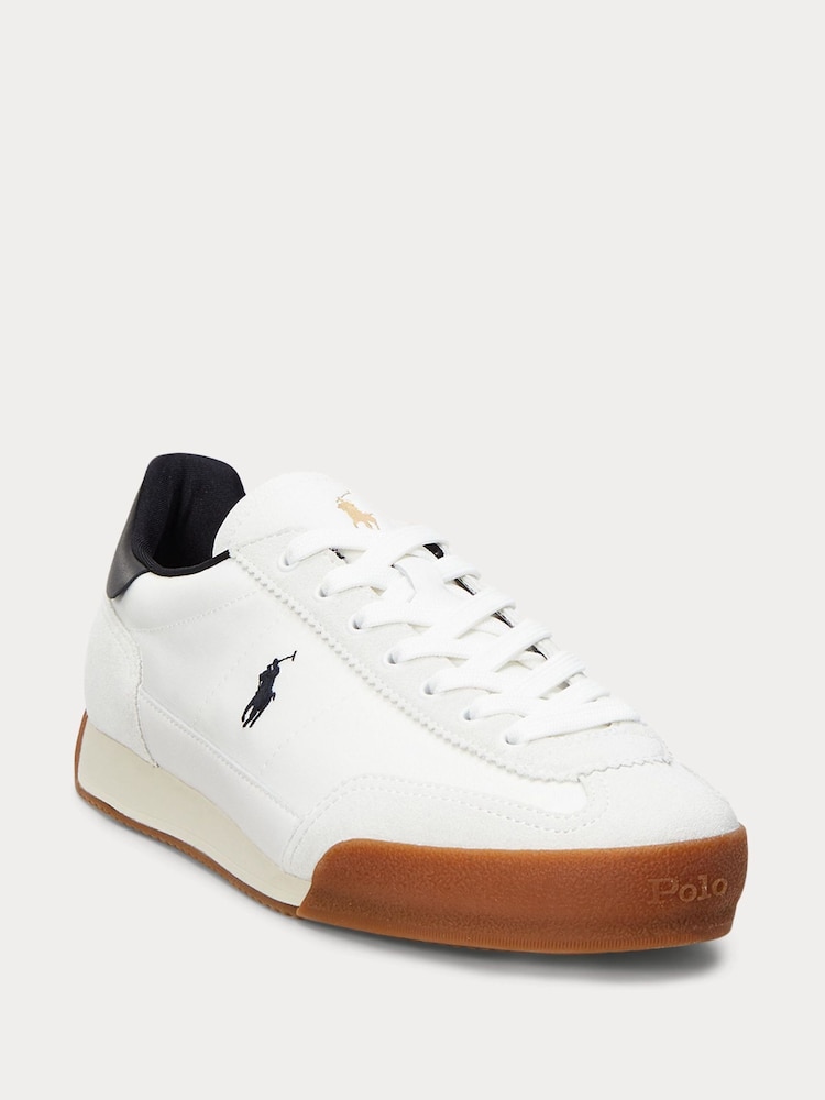 Polo Ralph Lauren White Hester PP Sneakers Low Top Lace Trainers - Image 2 of 4