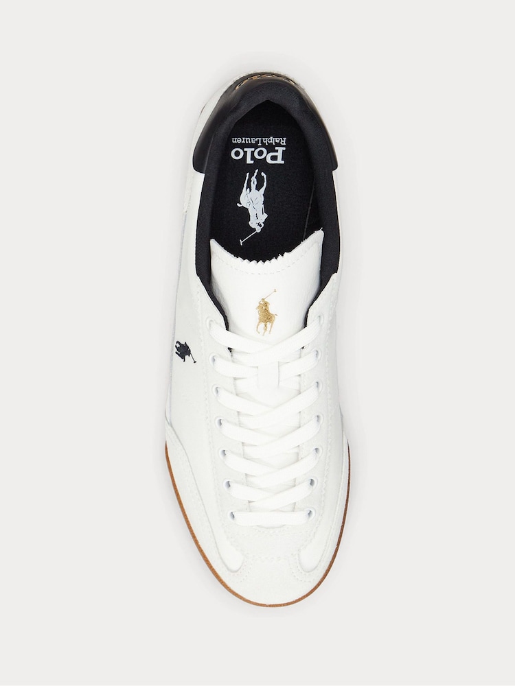 Polo Ralph Lauren White Hester PP Sneakers Low Top Lace Trainers - Image 4 of 4