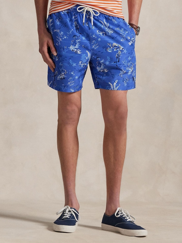 Polo Ralph Lauren Pattern Traveler Mid Length Trunk Swim Shorts - Bild 1 von 5