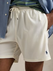 Polo Ralph Lauren Cream Traveler Mid Length Trunk Swim Shorts - Image 3 of 5