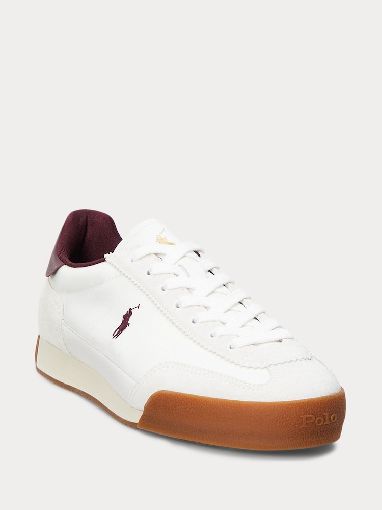 Polo Ralph Lauren White Hester Sneakers Low Top Lace Trainers - Image 2 of 4