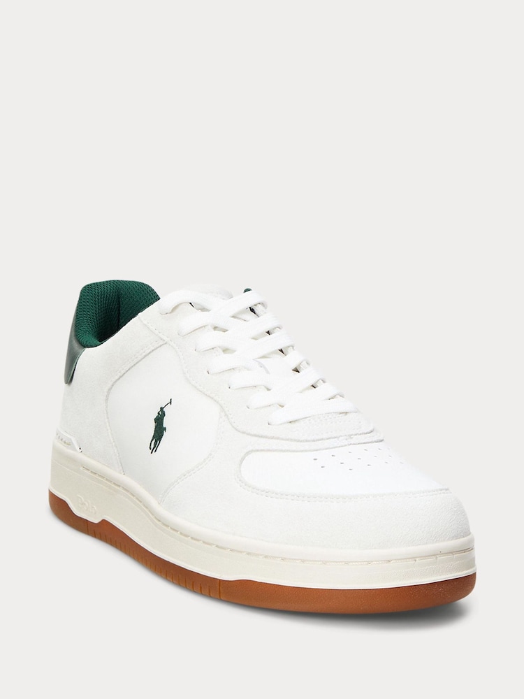 Polo Ralph Lauren White Masters Sneakers Low Top Lace Trainers - Image 2 of 4