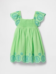 Gap Green Smocked Eyelet Dress (6mths-5yrs) - Image 2 of 4