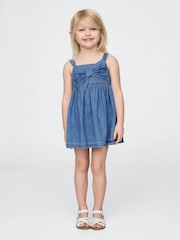 Gap Blue Bow Denim Dress (6mths-5yrs) - Image 1 of 3
