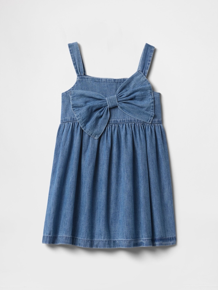 Gap Blue Bow Denim Dress (6mths-5yrs) - Image 2 of 3
