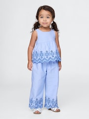 Gap Blue Eyelet Poplin Outfit Set (6mths-5yrs) - Image 1 of 4