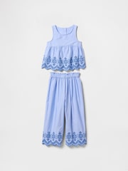 Gap Blue Eyelet Poplin Outfit Set (6mths-5yrs) - Image 2 of 4