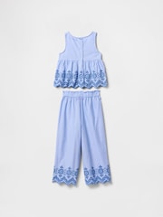 Gap Blue Eyelet Poplin Outfit Set (6mths-5yrs) - Image 3 of 4