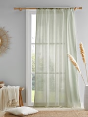 Drift Home Green Kayla Slot Top Voile Panel - Image 1 of 3