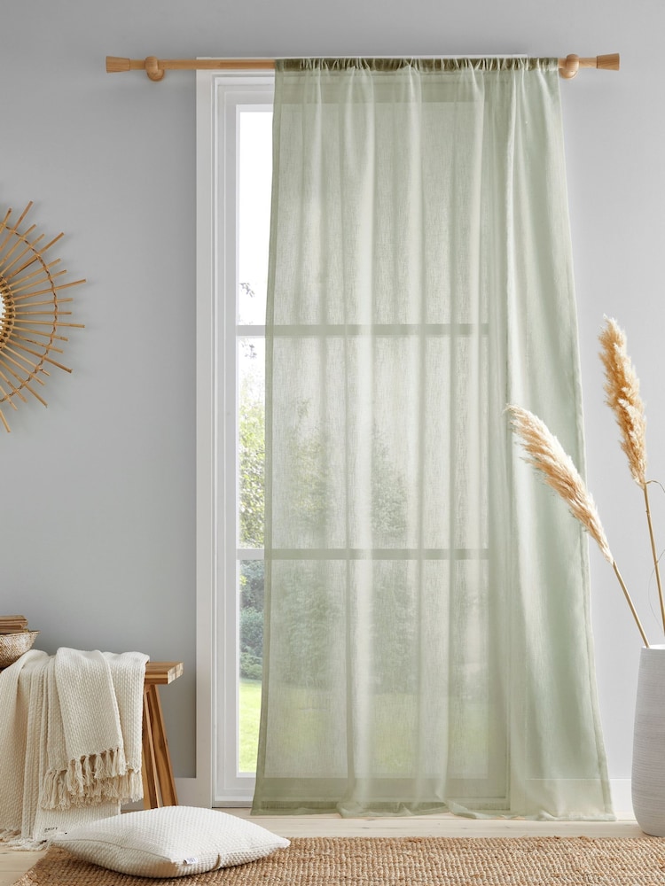 Drift Home Green Kayla Slot Top Voile Panel - Image 1 of 3