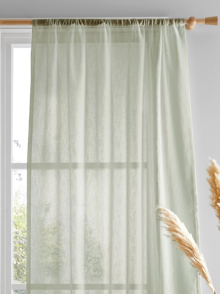 Drift Home Green Kayla Slot Top Voile Panel - Image 2 of 3