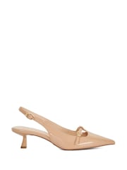 Dune London Brown Deserving Shallow Mary Jane Open Heels - Image 1 of 5