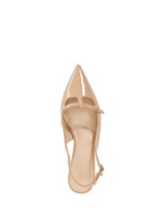 Dune London Brown Deserving Shallow Mary Jane Open Heels - Image 5 of 5