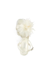 Dune London Cream Mylove Bridal Feather Sandals - Image 4 of 6