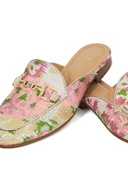 Dune London Pink Regular Fit Glair Branded Snaffle Leather Trim Shoes - Image 6 of 6