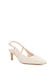 Dune London Nude Dancing Mono Sling Back Kitten Heels - Image 2 of 6
