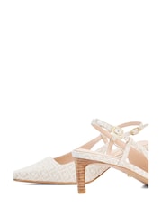 Dune London Nude Dancing Mono Sling Back Kitten Heels - Image 3 of 6