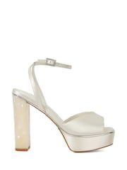 Dune London Cream Mymuse Bridal High Platform Heels - Image 1 of 5
