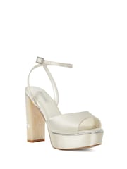 Dune London Cream Mymuse Bridal High Platform Heels - Image 3 of 5