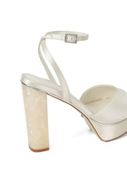 Dune London Cream Mymuse Bridal High Platform Heels - Image 4 of 5
