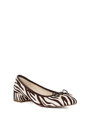 Animal Rjava - Dune London Amazing plisiran Pearl pentlja čevlji s plosko peto/brez pete čevlji - Slika 3 iz 6
