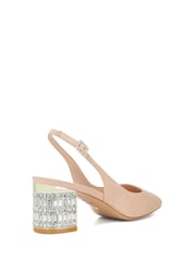 Dune London Pink Calena Jewelled Slingback Heels - Image 3 of 5