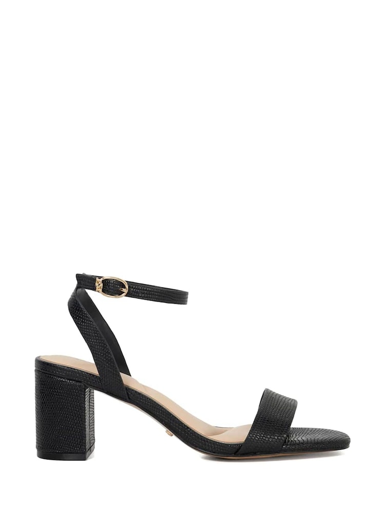 Dune London Black Standard Fit Melini Block Heel Sandals - Image 1 of 6