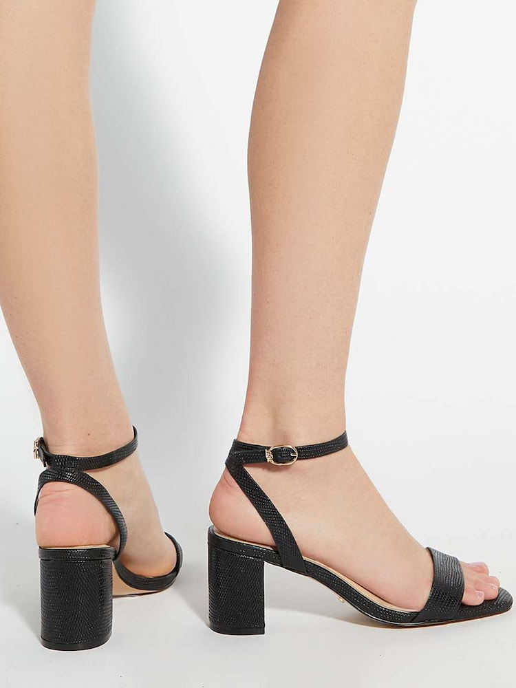 Dune London Black Standard Fit Melini Block Heel Sandals - Image 6 of 6