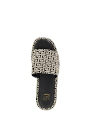 Dune London Black Light Dancing Mono Sling Back Kitten Heels - Image 4 of 6