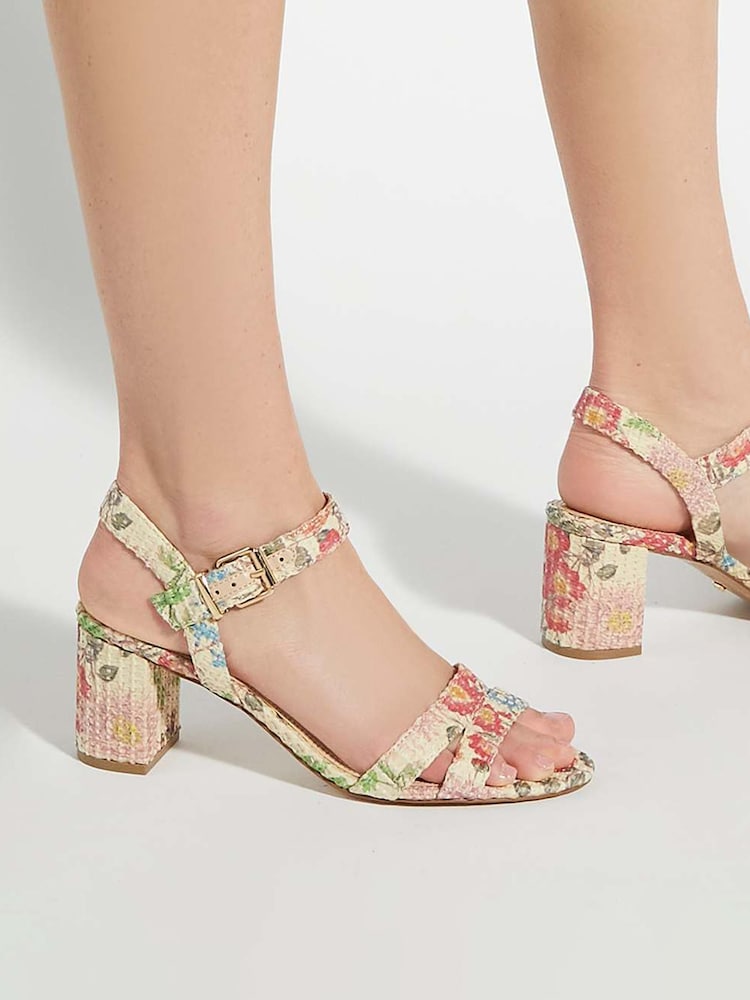Creme - Dune London Merisa 2-teilige Sandalen mit Blockabsatz - Bild 1 von 6 Creme - Dune London Merisa 2-teilige Sandalen mit Blockabsatz - Bild 1 von 6