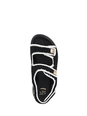 Dune London Black Luffle Double Strap Footbed Sandals - Image 5 of 6