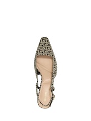 Dune London Black Dancing Mono Sling Back Kitten Heels - Image 5 of 6